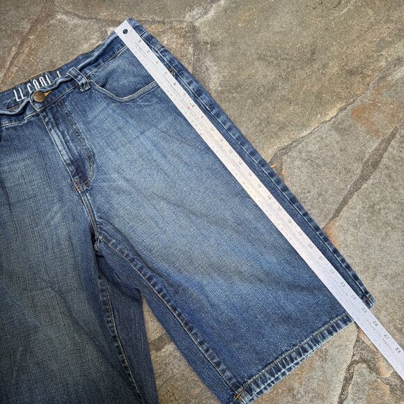 LL Cool J Mens 34 Denim Shorts Baggy Y2K Hip Hop Streetwear Jorts - Picture 8 of 14